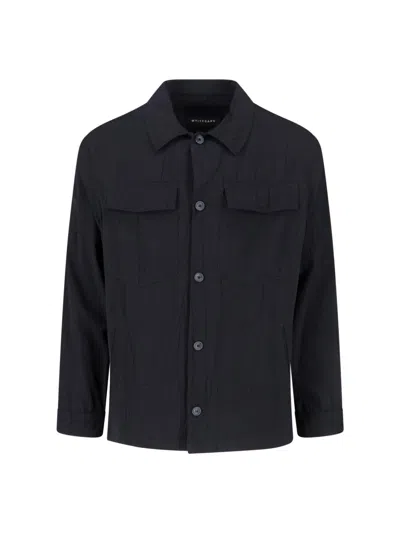 White Sand Button Shirt In Black