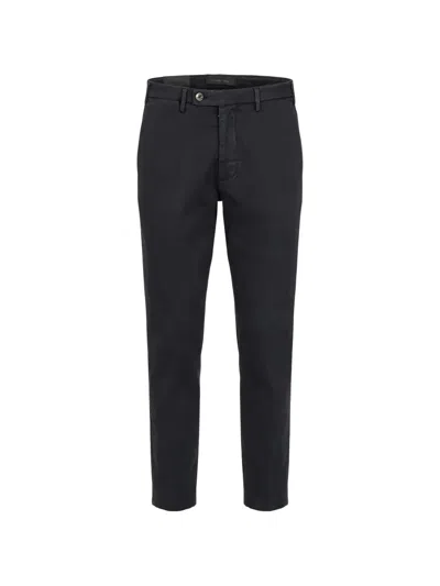 White Sand Button-fastening Trousers In Black