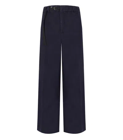 WHITE SAND WHITE SAND CAROL BLUE RIBBED TROUSERS