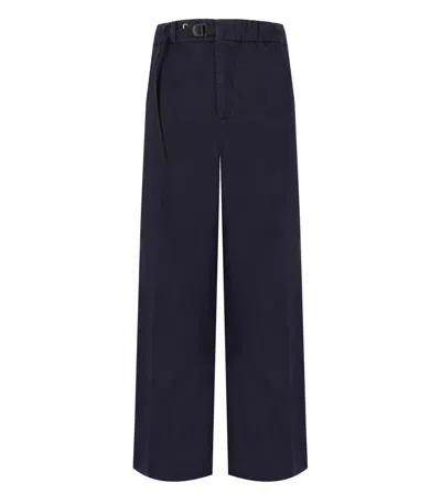 WHITE SAND CAROL BLUE RIBBED TROUSERS