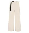 White Sand Carol Cream Ribbed Trousers In Multi