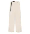 White Sand Carol Cream Ribbed Trousers In White