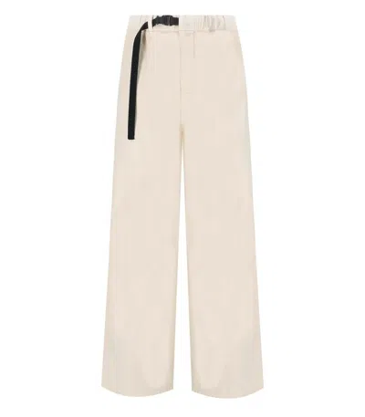 White Sand Carol Cream Ribbed Trousers