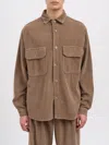 White Sand Corduroy Overshirt In Brown
