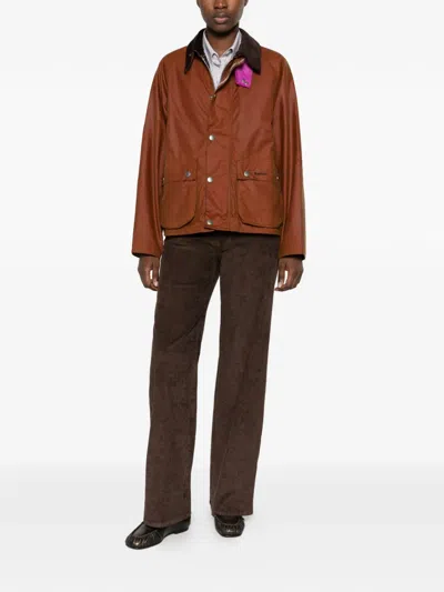 White Sand Corduroy Straight-leg Trousers In Brown