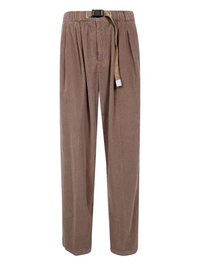 White Sand Long Classic Trousers In Brown