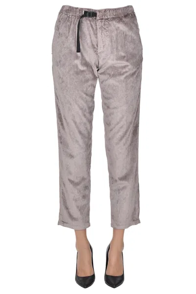 White Sand Corduroy Trousers In Dove-grey