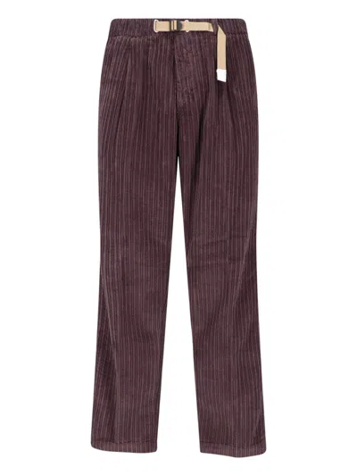 White Sand Corduroy Trousers In Red