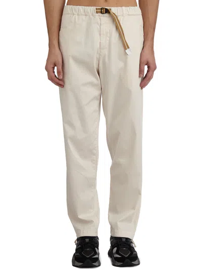 White Sand Cotton And Lyocell Trousers In Off White