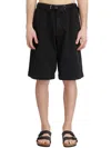 White Sand Cotton Bermuda Shorts With Belt