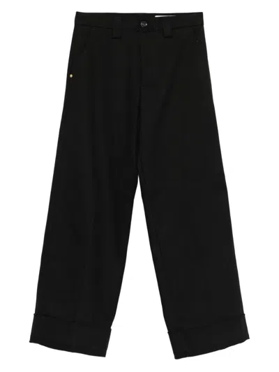 WHITE SAND WHITE SAND COTTON FLARED TROUSERS