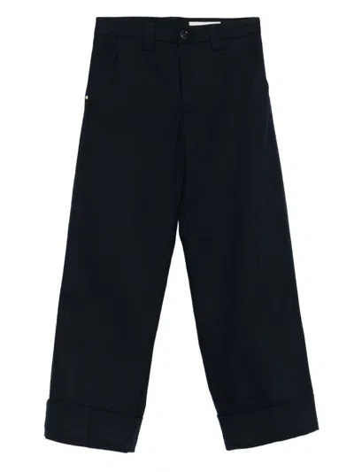 WHITE SAND WHITE SAND COTTON FLARED TROUSERS