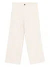 White Sand Button-fastening Belt-loops Trousers In Neutral
