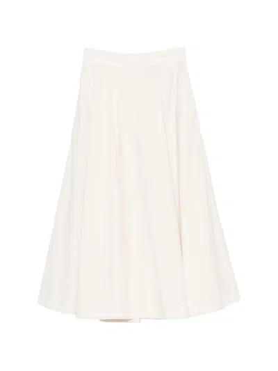 White Sand Cotton Long Skirt