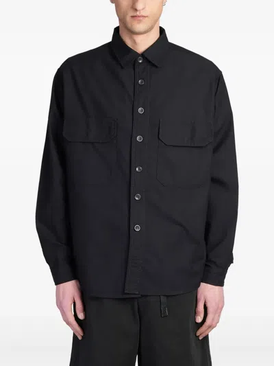White Sand Cotton Shirt In Black
