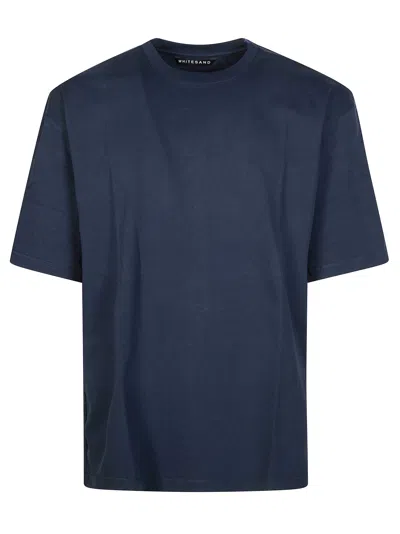 White Sand Cotton T-shirt For Men In Blu