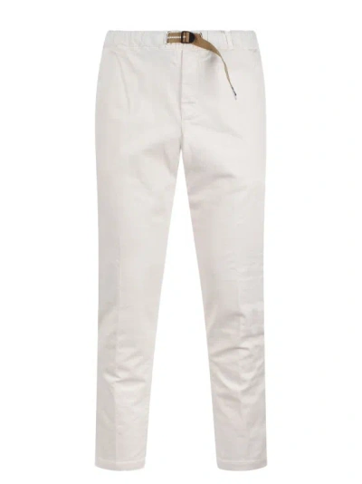 WHITE SAND COTTON TWILL PANTS