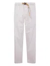 White Sand Drawstring-fastening Trousers In White