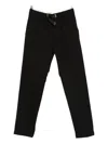 White Sand Drawstring Trousers In Black
