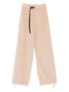 White Sand Drawstring-waist Pants In Pink