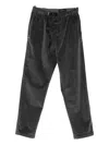 White Sand Drawstring-waist Trousers In Gray
