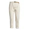 White Sand Ecru Denim Trousers In Neutral