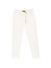 White Sand Elasticated Trousers In Neutral