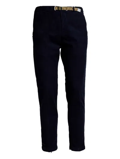 White Sand Elasticated-waistband Trousers In Black