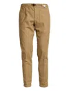 White Sand Elasticated-waistband Trousers In Brown