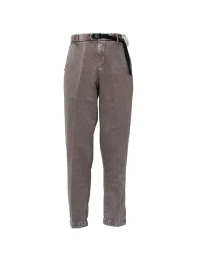 White Sand Fatigue Belted Trousers In Brown