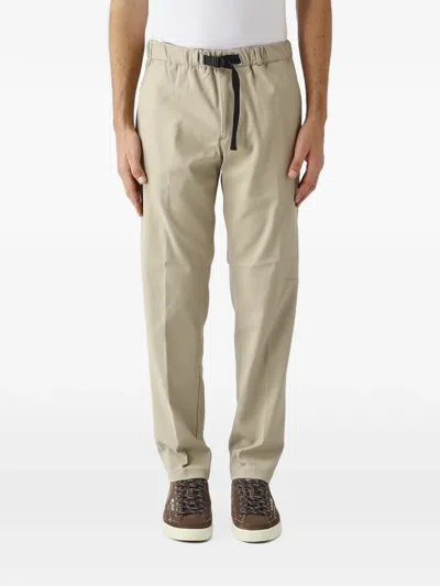 White Sand Greg Belted Elasticated-waist Trousers In Neutrals