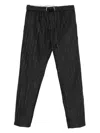 White Sand Greg Pinstripe-pattern Drawstring Trousers In Gray