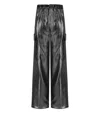 White Sand Grey Metal Kargo Pants In Black