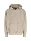 White Sand Kangaroo-pocket Sweatshirt In Neutral