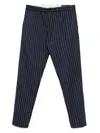 White Sand Jack Pinstripe-pattern Flannel Trousers In Blue