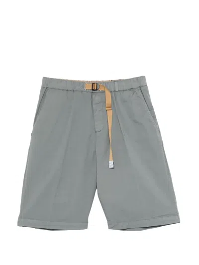 White Sand Kevin Belted Shorts In Gray
