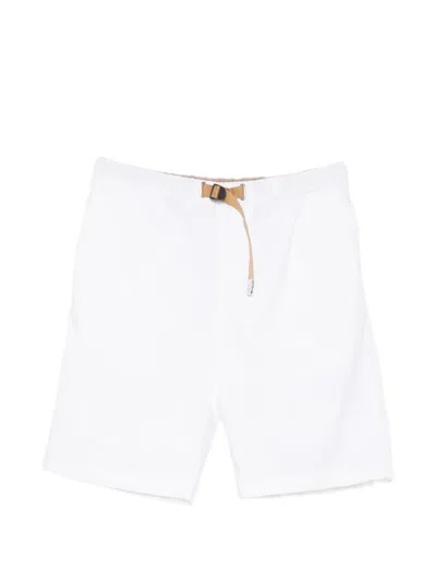 White Sand Kevin Nf Belted Elasticated-waist Shorts In White