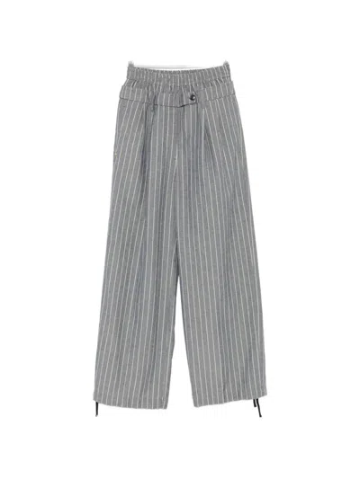 White Sand Linen Blend Trousers In Multi