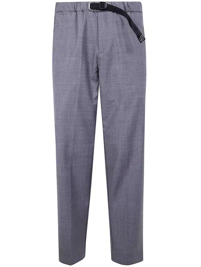 White Sand Long Classic Trousers In Gray