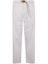 White Sand Drawstring-fastening Trousers In White