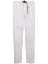 White Sand Drawstring-fastening Trousers In White