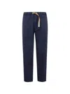 White Sand Pocket Elasticated Trousers In Blue
