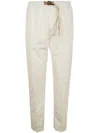 White Sand Drawstring Trousers In White