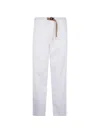 White Sand Drawstring-fastening Trousers In White