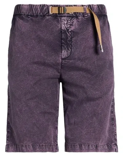 White Sand Man Denim Shorts Purple Size 36 Cotton, Elastane