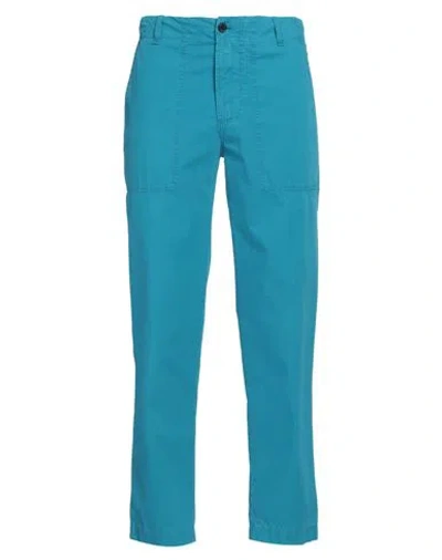 White Sand Man Pants Azure Size 32 Cotton In Blue