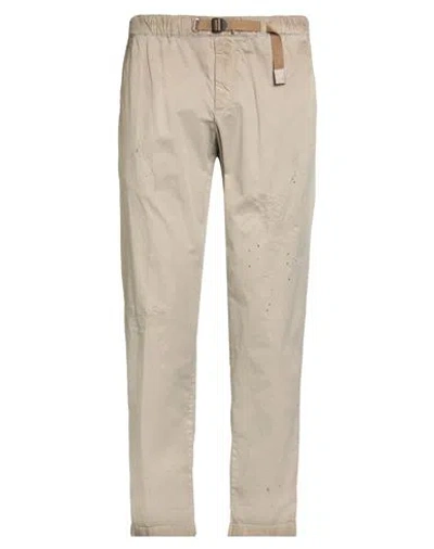 White Sand Man Pants Beige Size 30 Cotton, Elastane In Brown