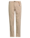 White Sand Man Pants Beige Size 32 Cotton, Elastane In Neutral