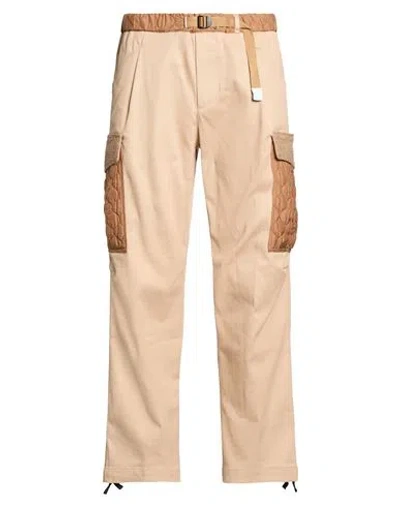 White Sand Man Pants Beige Size 32 Cotton, Elastane In Brown