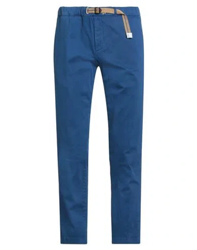 White Sand Man Pants Blue Size 34 Cotton, Elastane